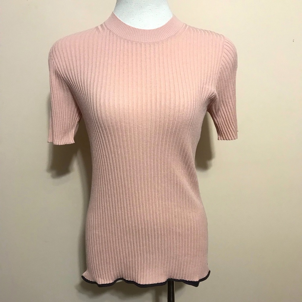 Aeron Women’s “Florin” Ribbed Knit Short Sleeve Top